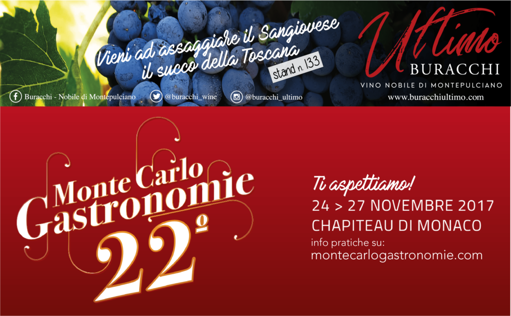 Il vino Nobile di Montepulciano Buracchi a Monte Carlo Gastronomie nel Principato di Monaco